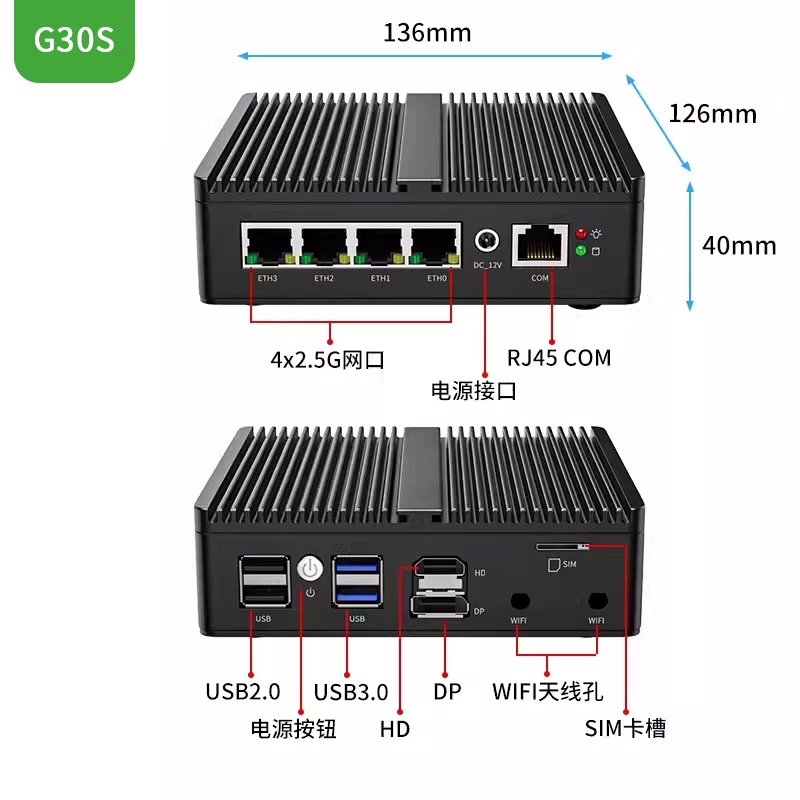 G48S Alder Lake N100 Soft Rout - đánh giá và giá Pfsense Firewall Router 2.5G 4 I226