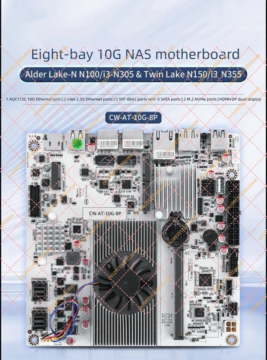 N150 N100 N305 Firewall Mother - đánh giá và giá Nas Motherboard 8 Sata Mini Itx
